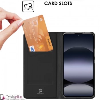 Dux Ducis Skin Pro dirbtinės odos dėklas - juodas (Xiaomi Redmi Note 14 4G) Dux Ducis Skin Pro dirbtinės odos dėklas - juodas (Xiaomi Redmi Note 14 4G)